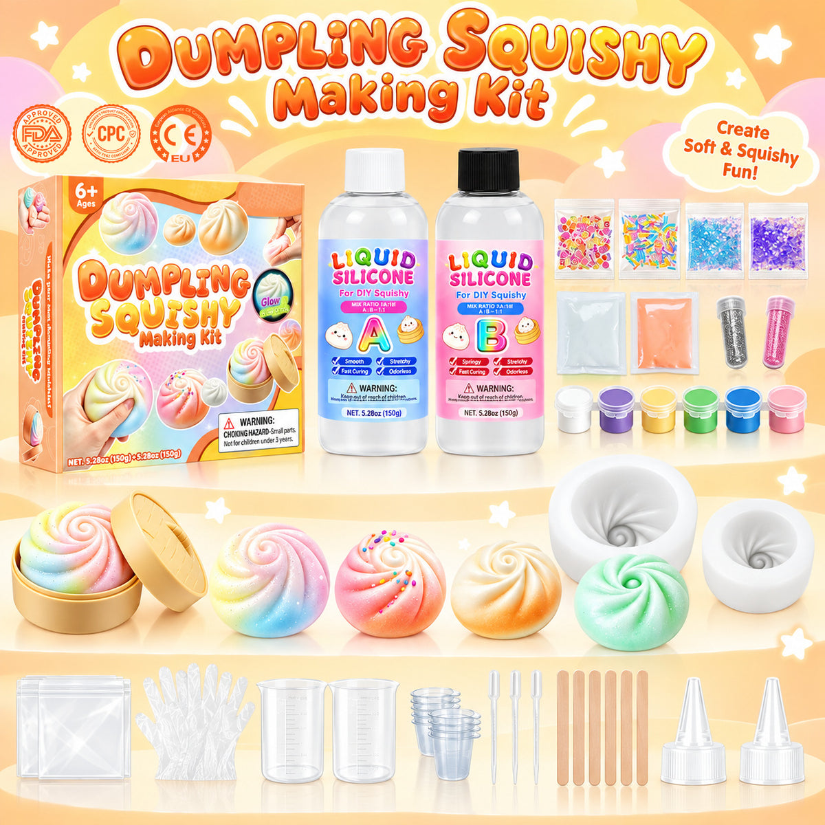 DIY Tool Kit for Making Realistic Faux Steamed Buns (Squishies)