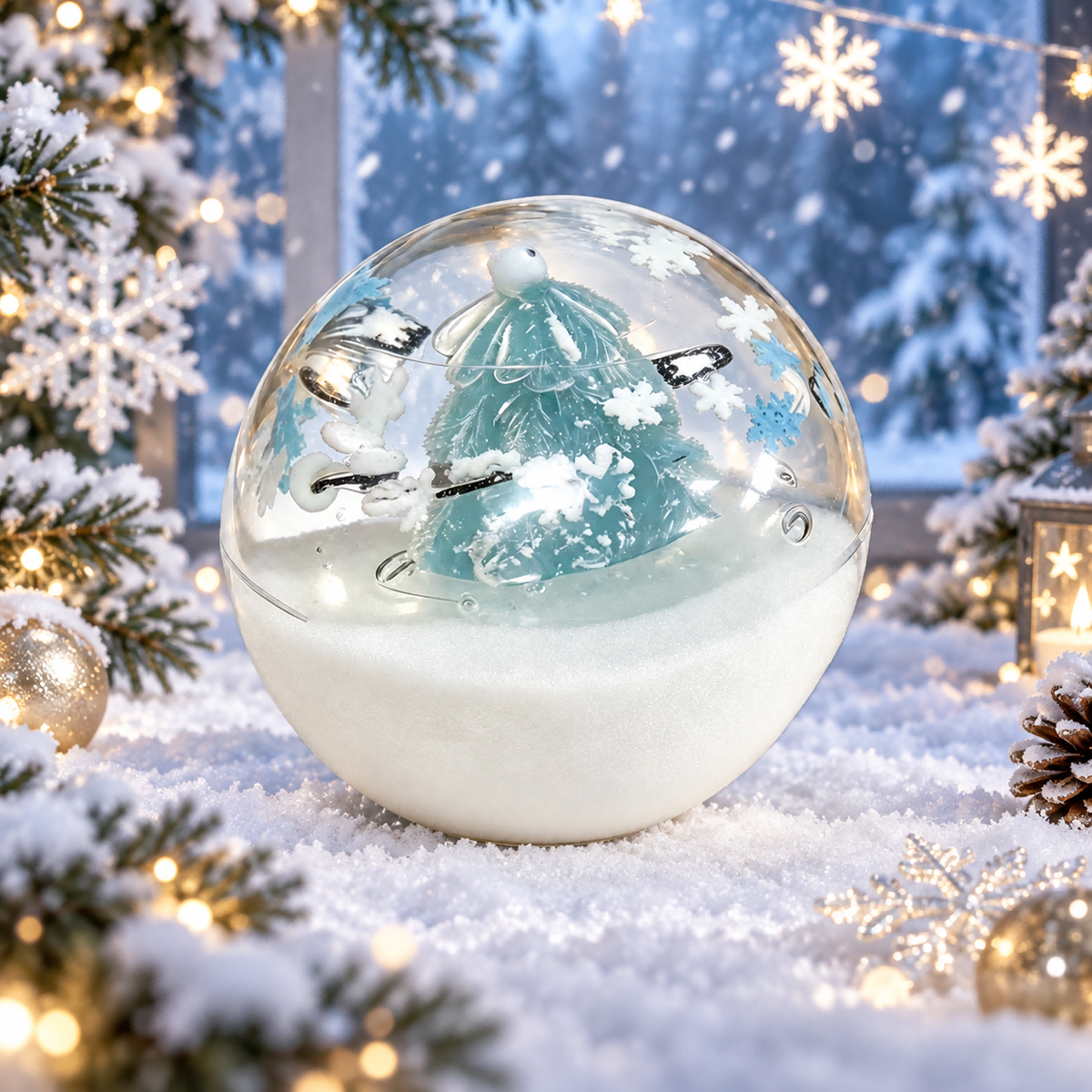 Snowy Christmas Tree Stress-Relief Squishy Ball — product image