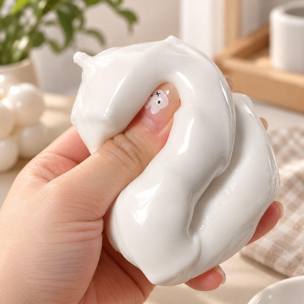 Yellow Tofu Squeeze Toy