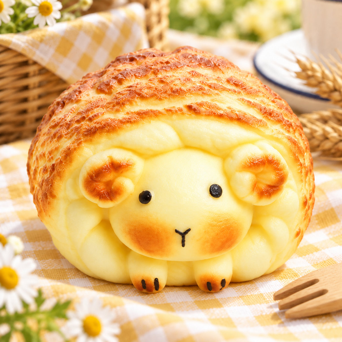 Little Lamb Cream Puff Squishy — product image