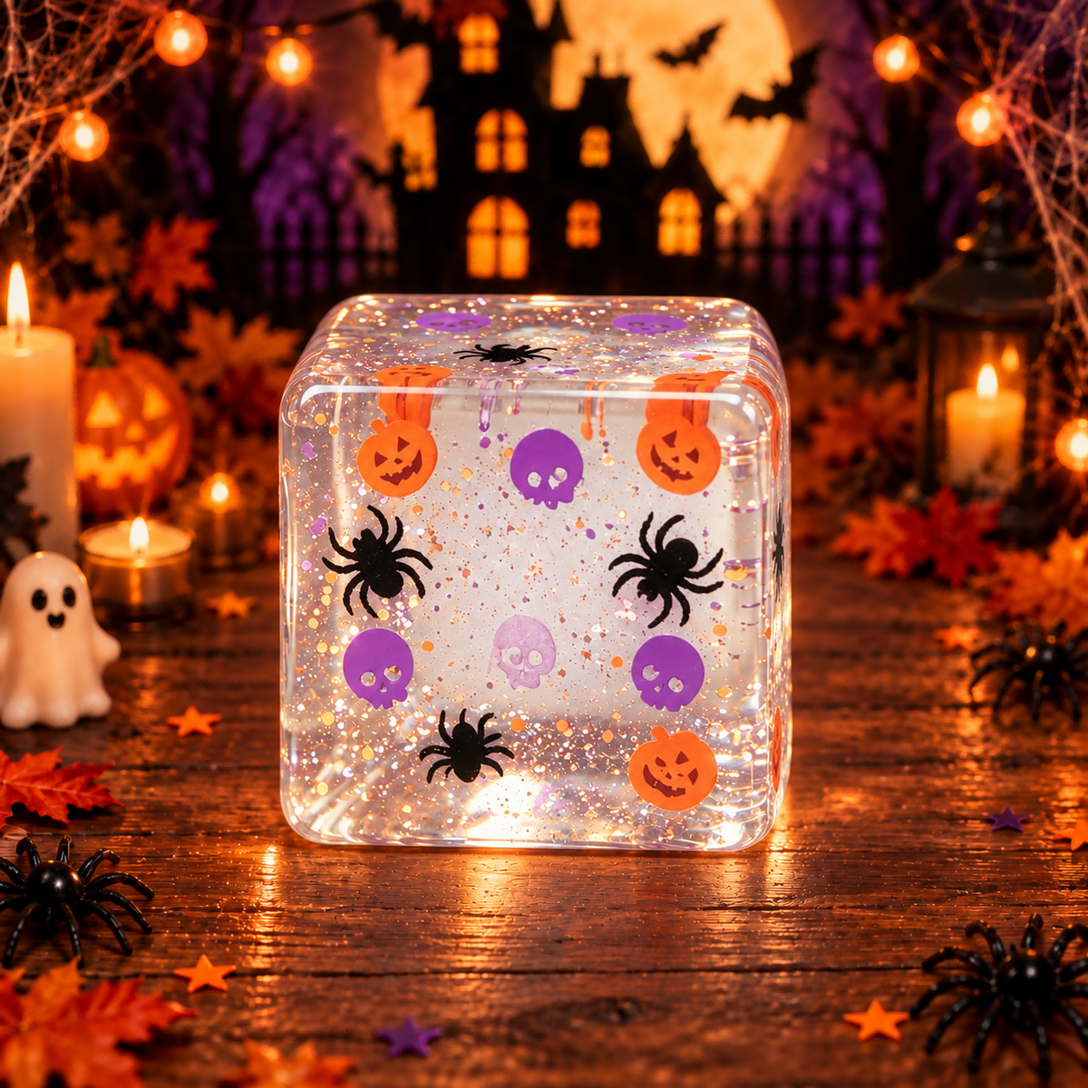 Clear Spider Ice Cube Squish — product image