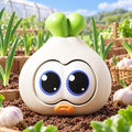 Pop-Eyed White Garlic Squishy — product image