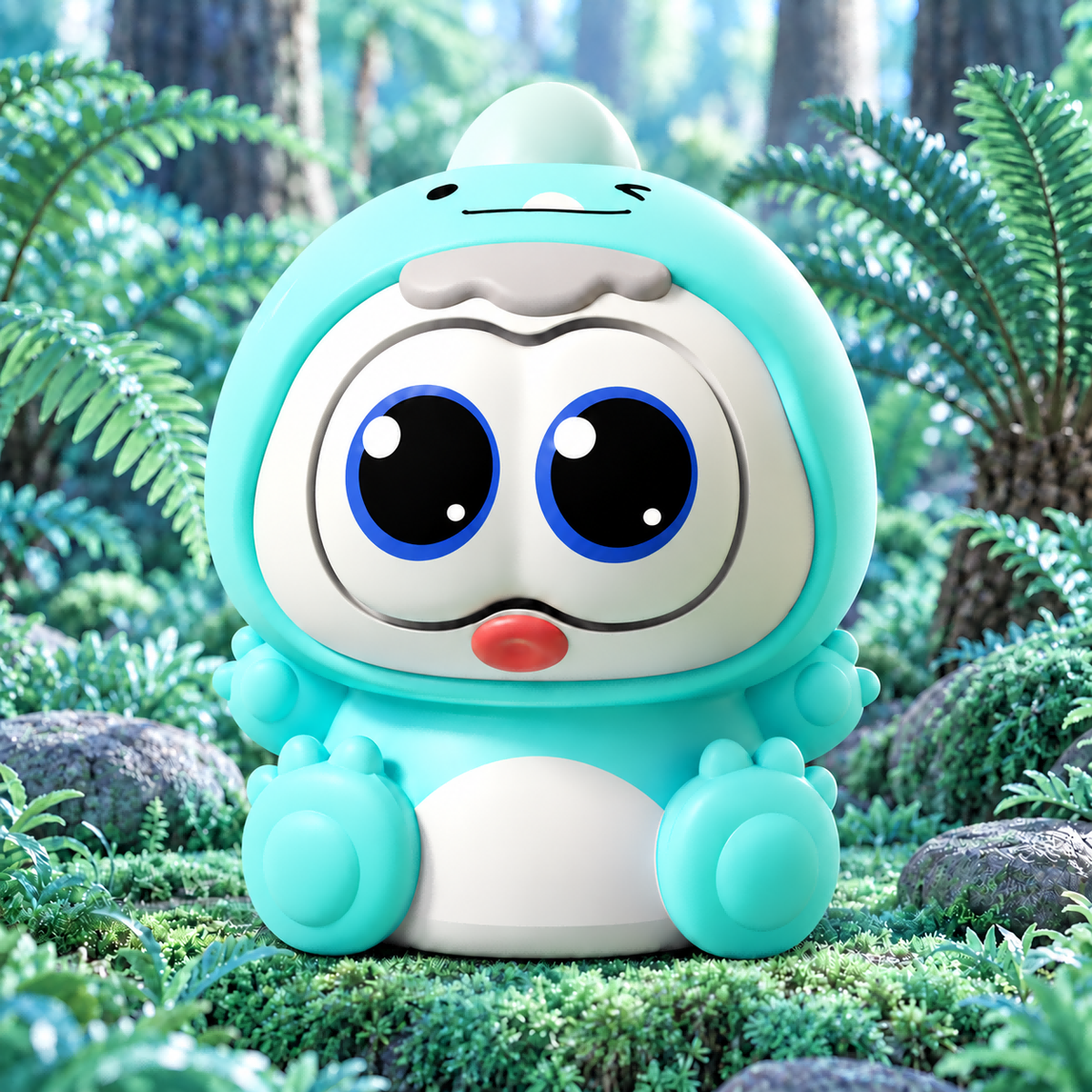 Pop-Eyed Green Dinosaur Squishy — product image