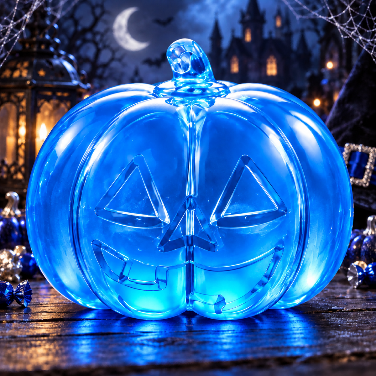 Translucent Blue Pumpkin Squishy