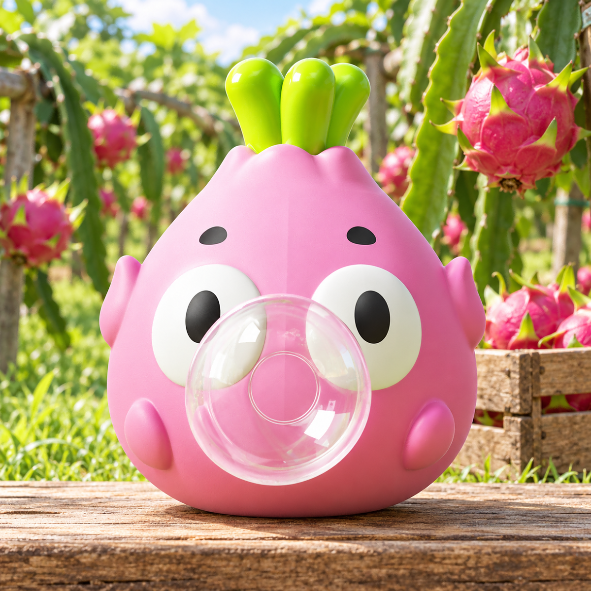 Bubble-Blowing Purple Dragon Fruit Squishy — product image