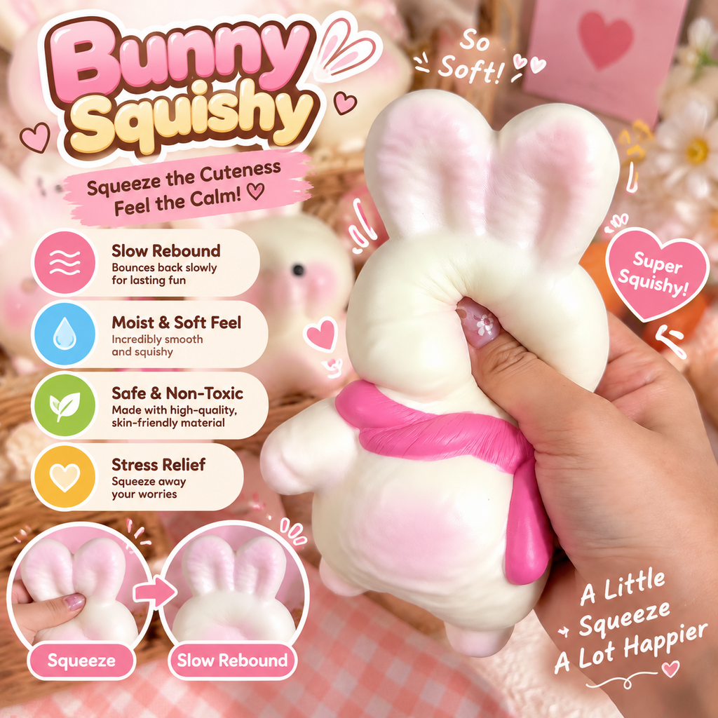 Lillian the Rabbit & Mummy Slow-Rise Squishy Toy