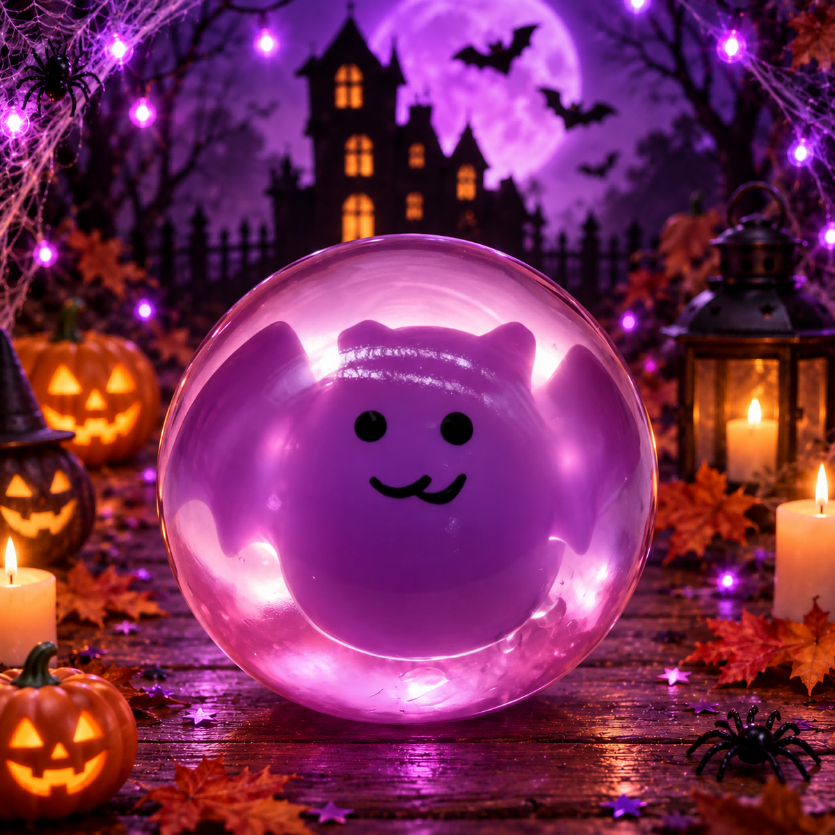 Purple Bat Stress-Relief Squishy Ball — product image