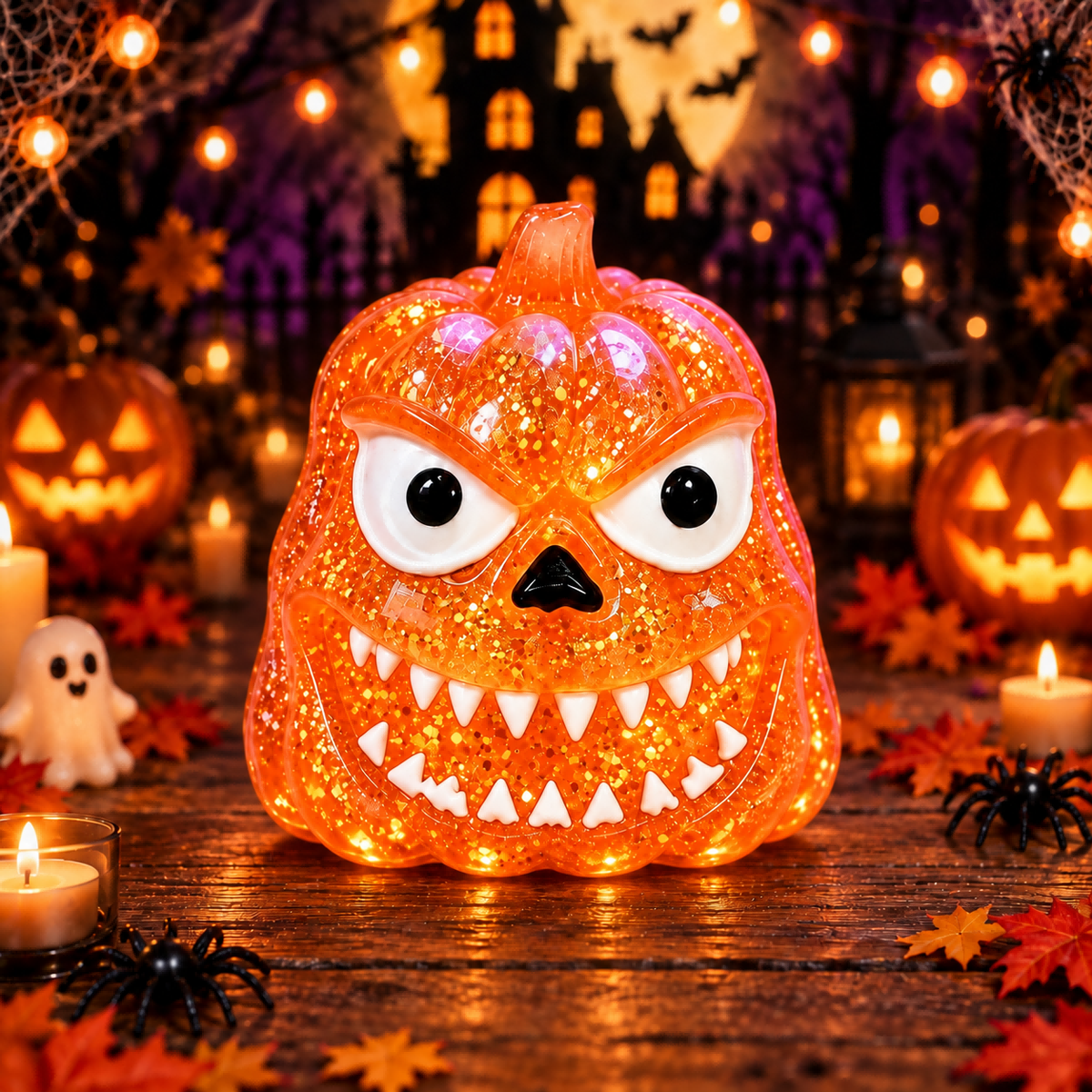 Orange Skull Pumpkin Squishy — product image