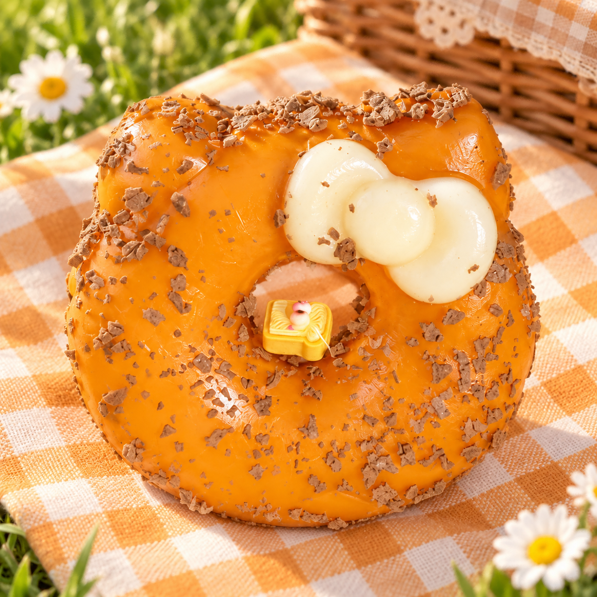 Caramel Hello Kitty Donut Squishy — product image