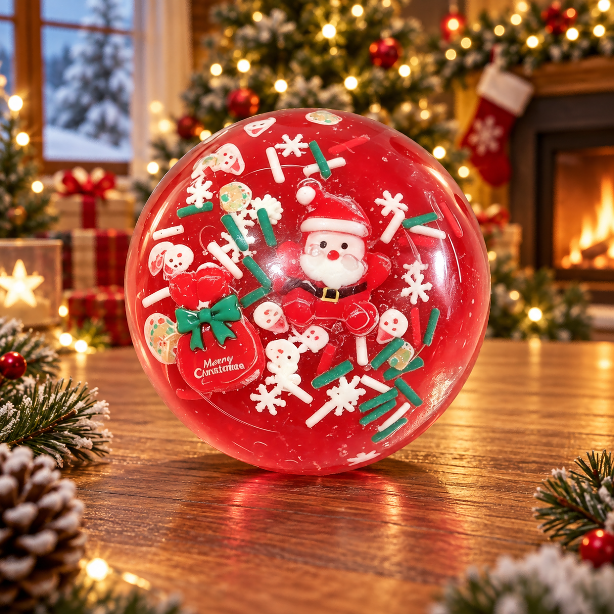 Santa Claus Stress-Relief Squishy Ball — product image