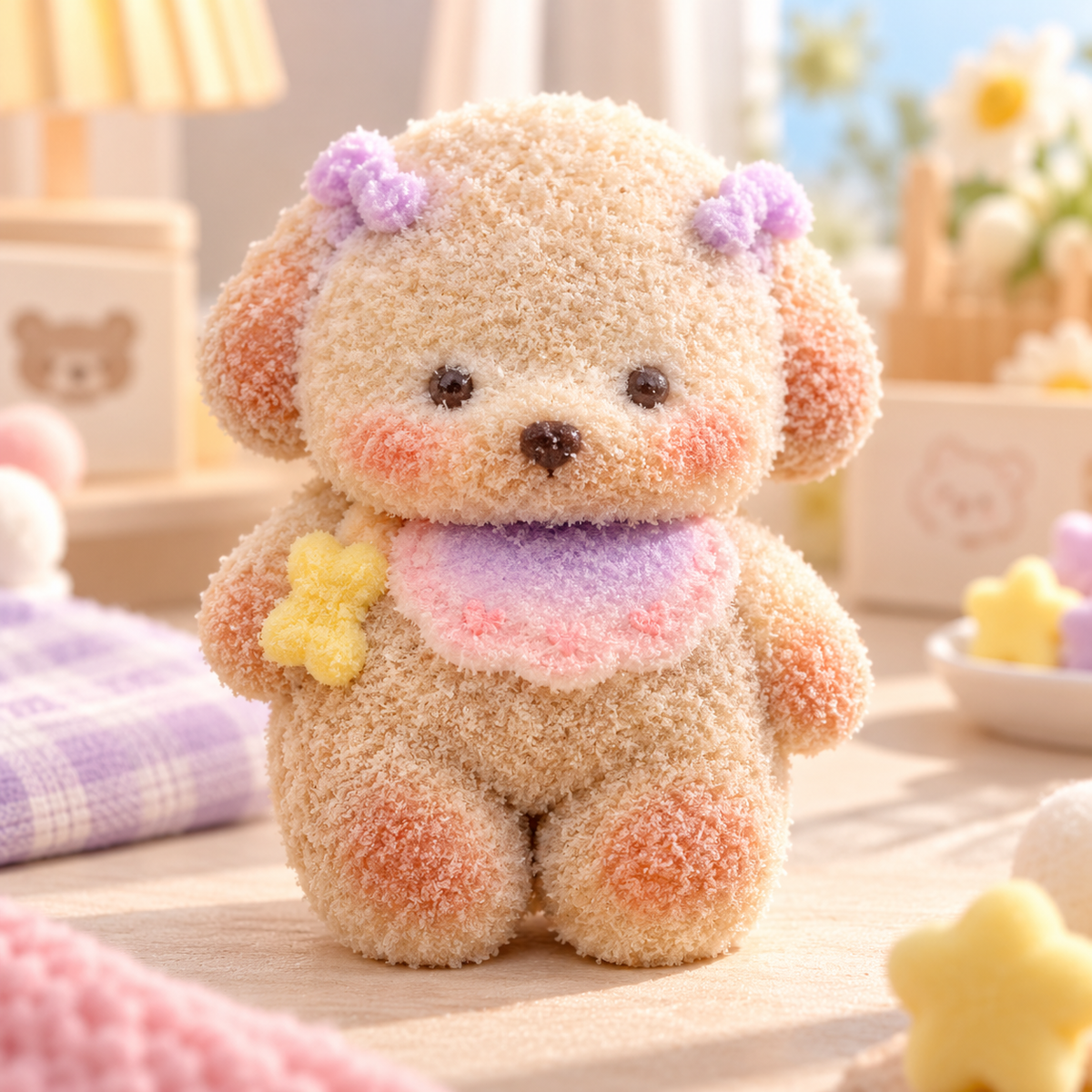 Silicone Cream-Texture Teddy Squishy