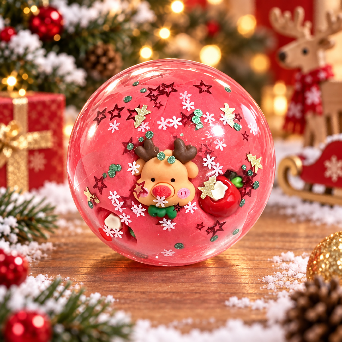 Little Christmas Reindeer Stress-Relief Squishy Ball — product image