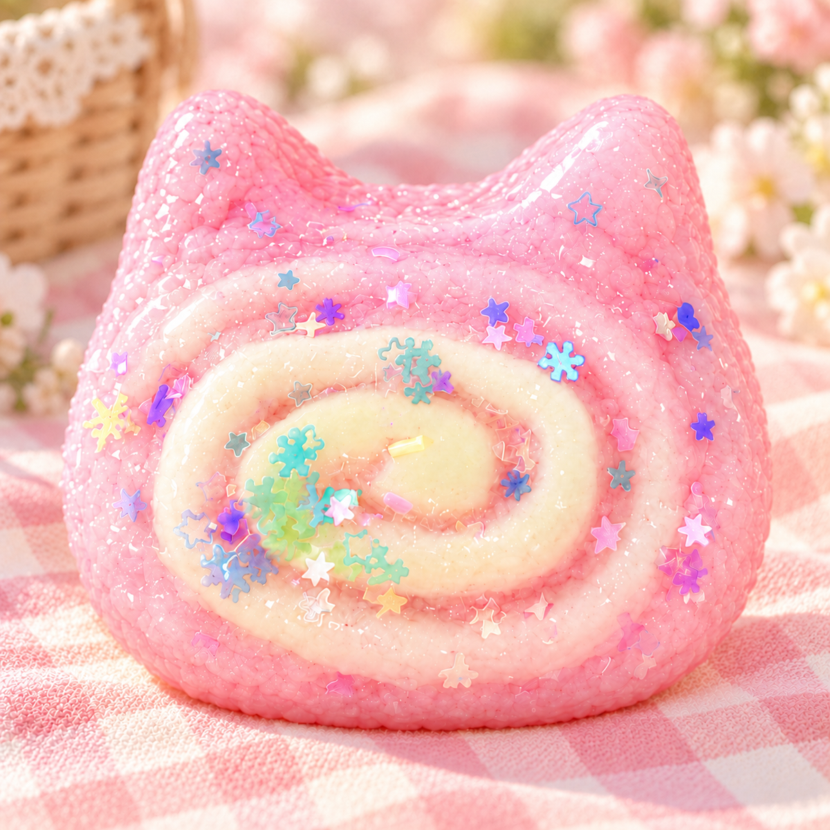 Pink Kitten Toast Squishy — product image
