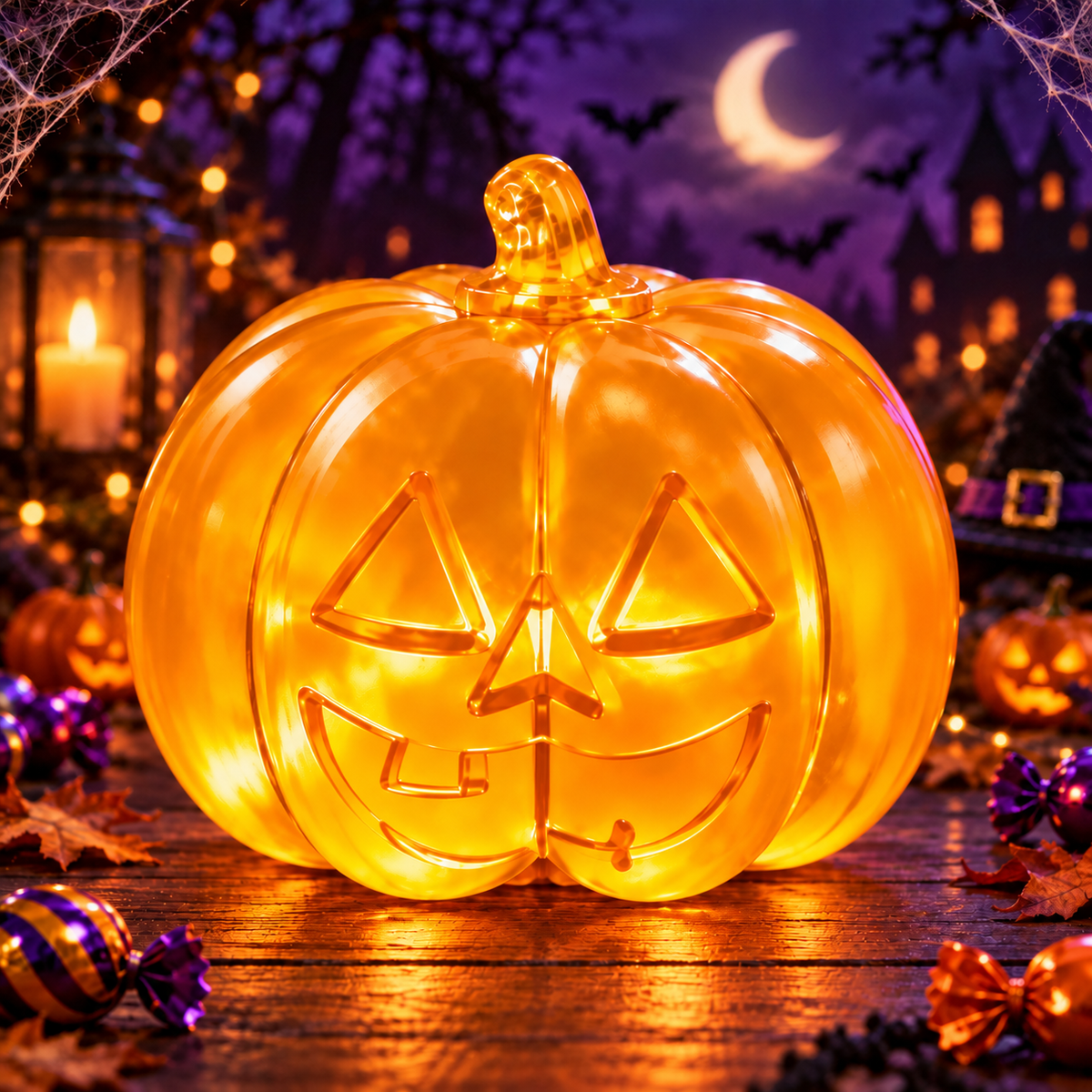 Translucent Orange Pumpkin Squishy