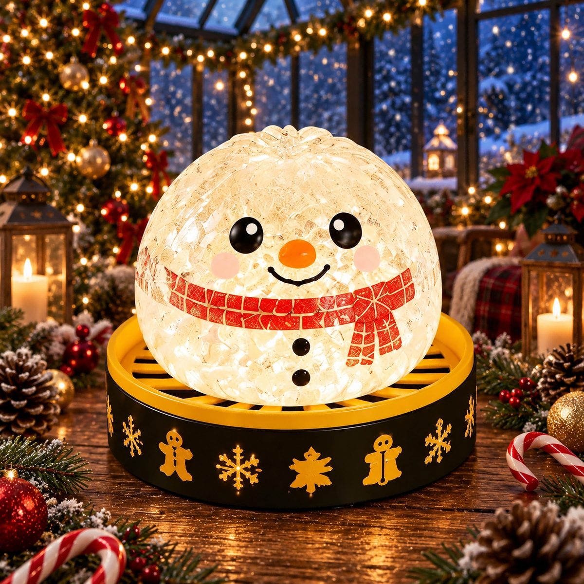 Little Snowman Steamed Bun Stress-Relief Squishy — product image