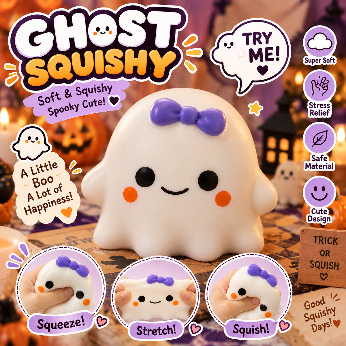 Halloween Limited Edition – Cute Ghost Squishy