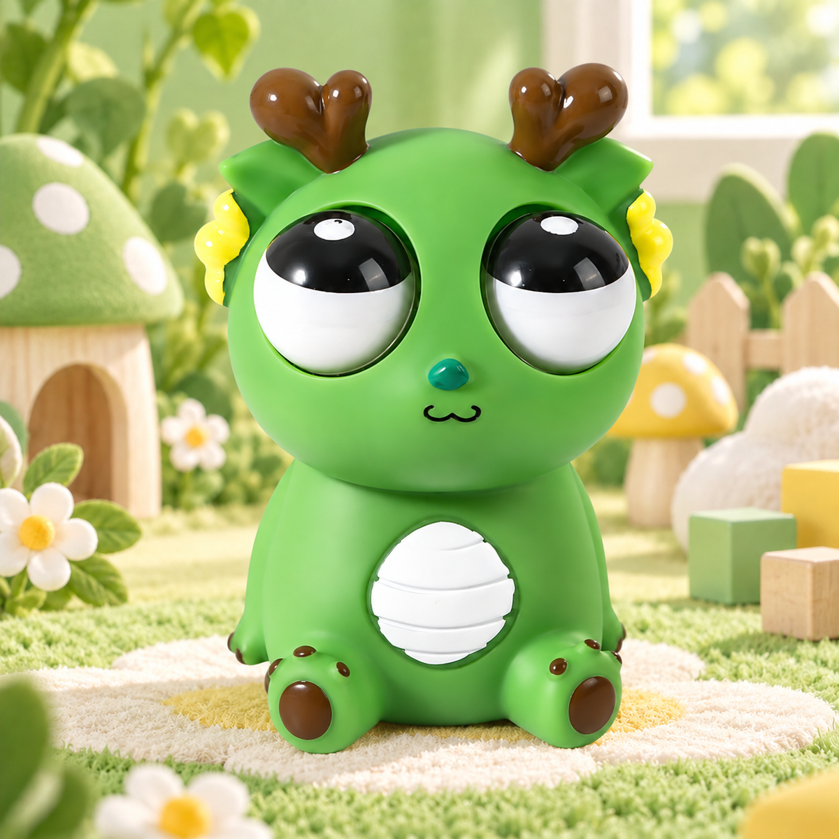 Dark Green Pop-Eyed Dragon Squishy — product image