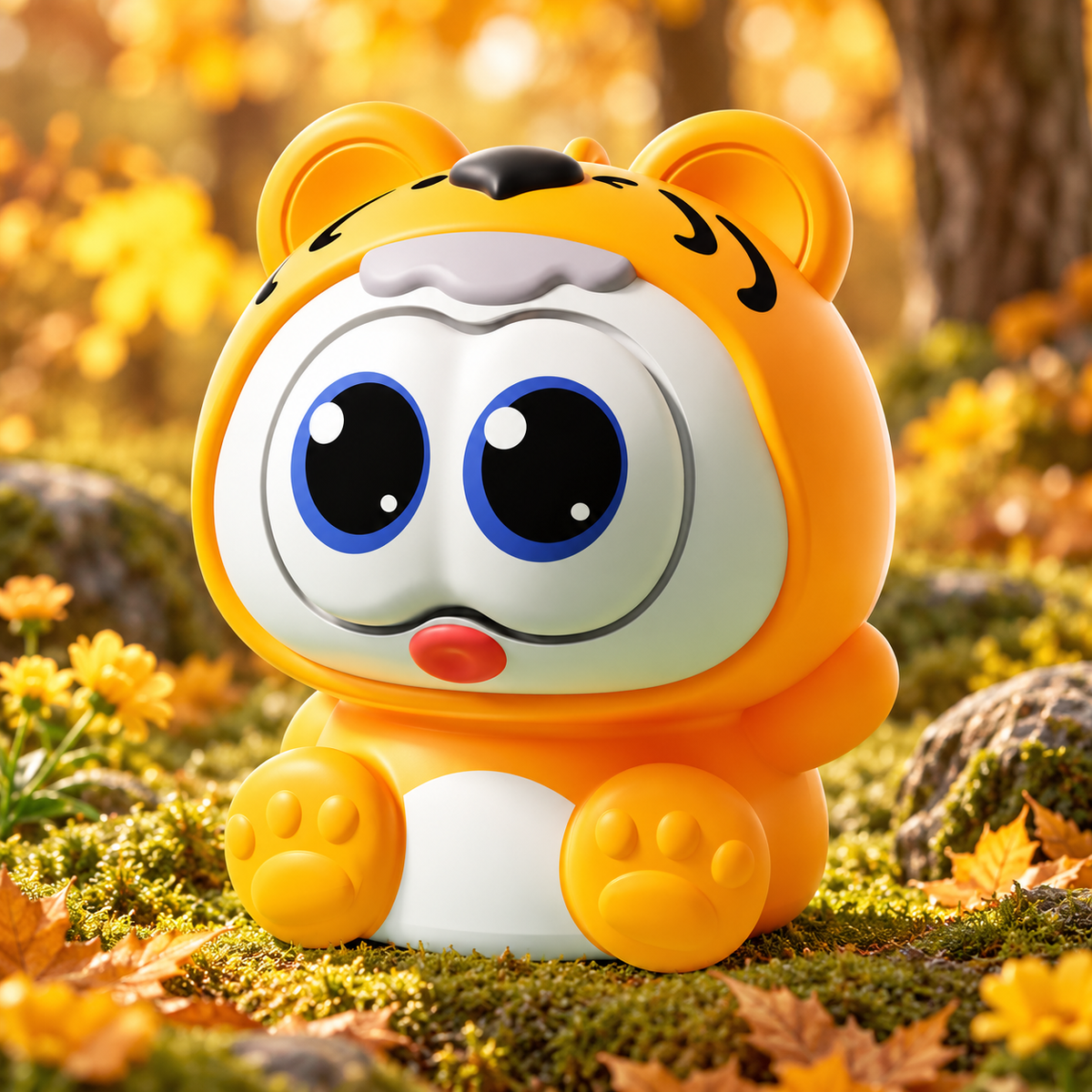 Pop-Eyed Yellow Tiger Squishy — product image