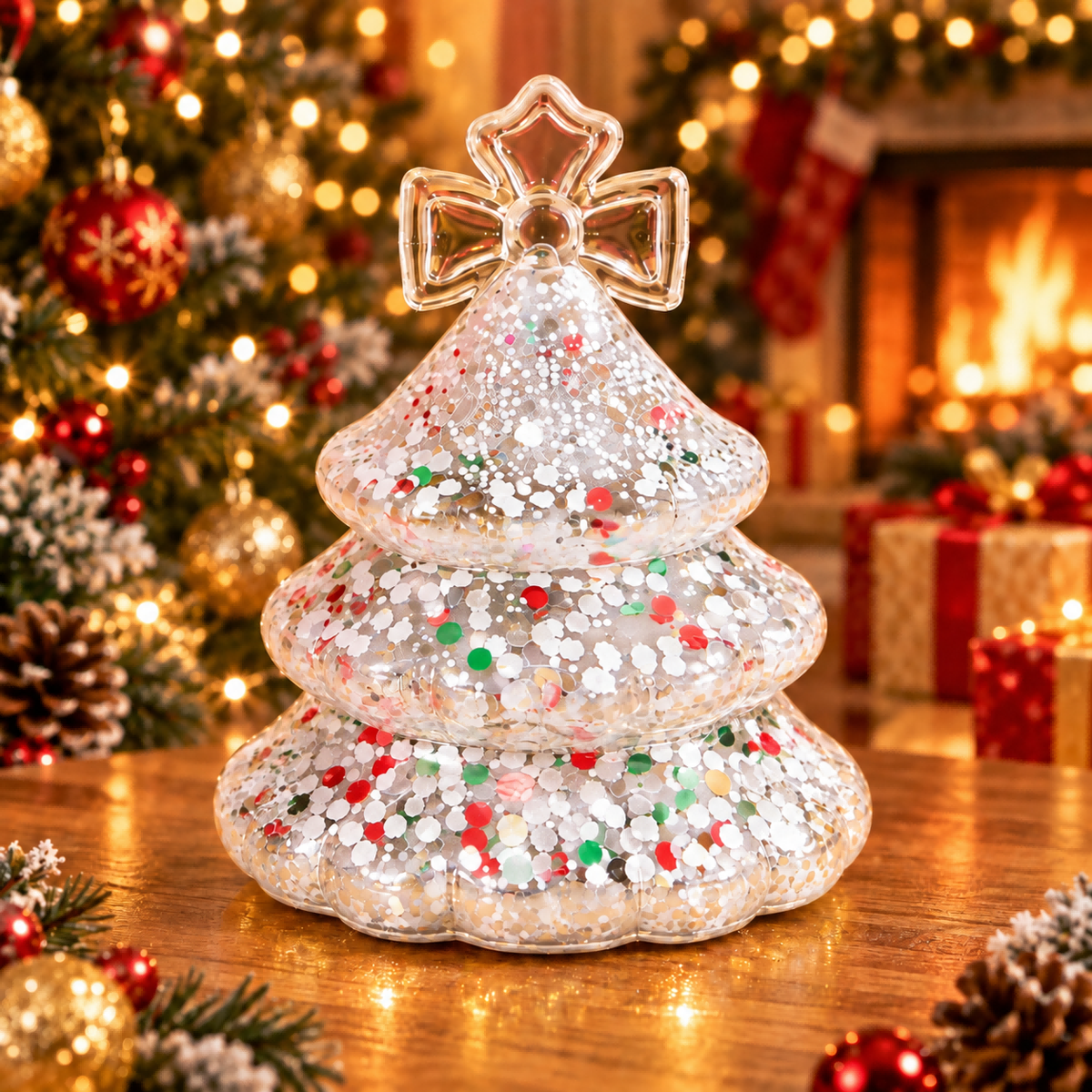 Snowflake White Christmas Tree Stress-Relief Squishy — product image