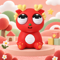 Red Pop-Eyed Dragon Squishy — product image