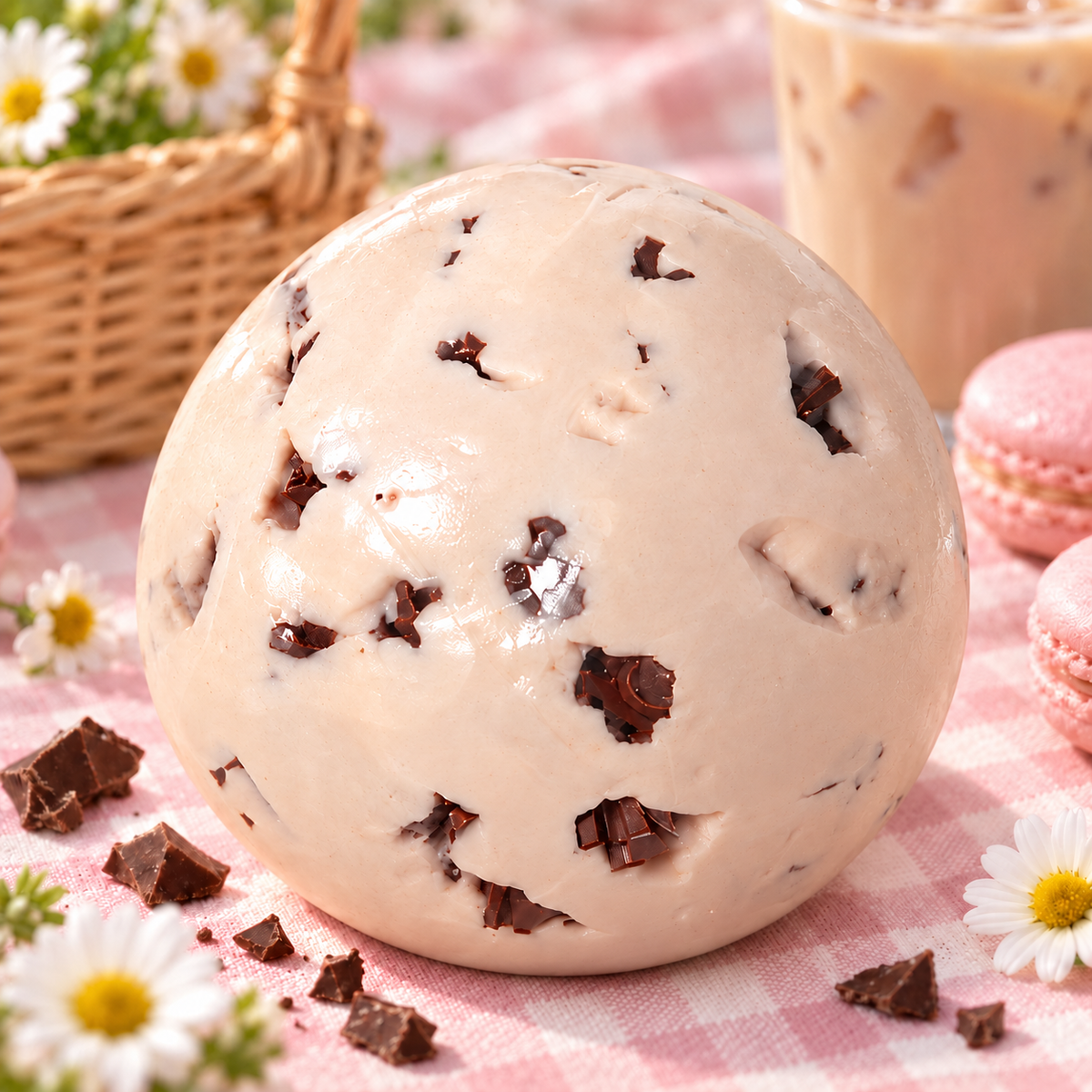 Milk Tea Chocolate Building Block Ball Squishy — product image