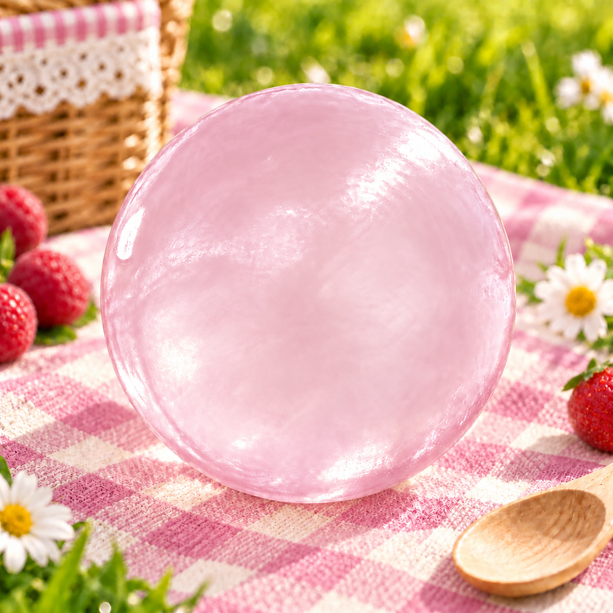 Transparent Pink Handmade Ball Squishy — product image