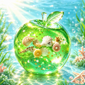 Wheat Green Ocean Apple Squishy — product image