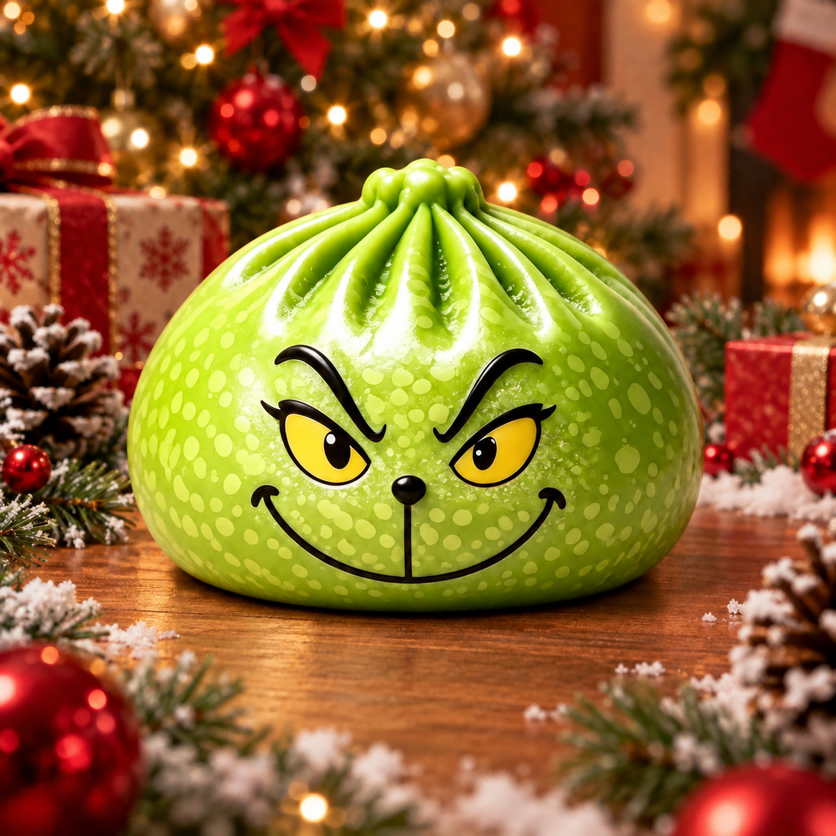 Classic Grinch Steamed Bun Stress-Relief Squishy — product image