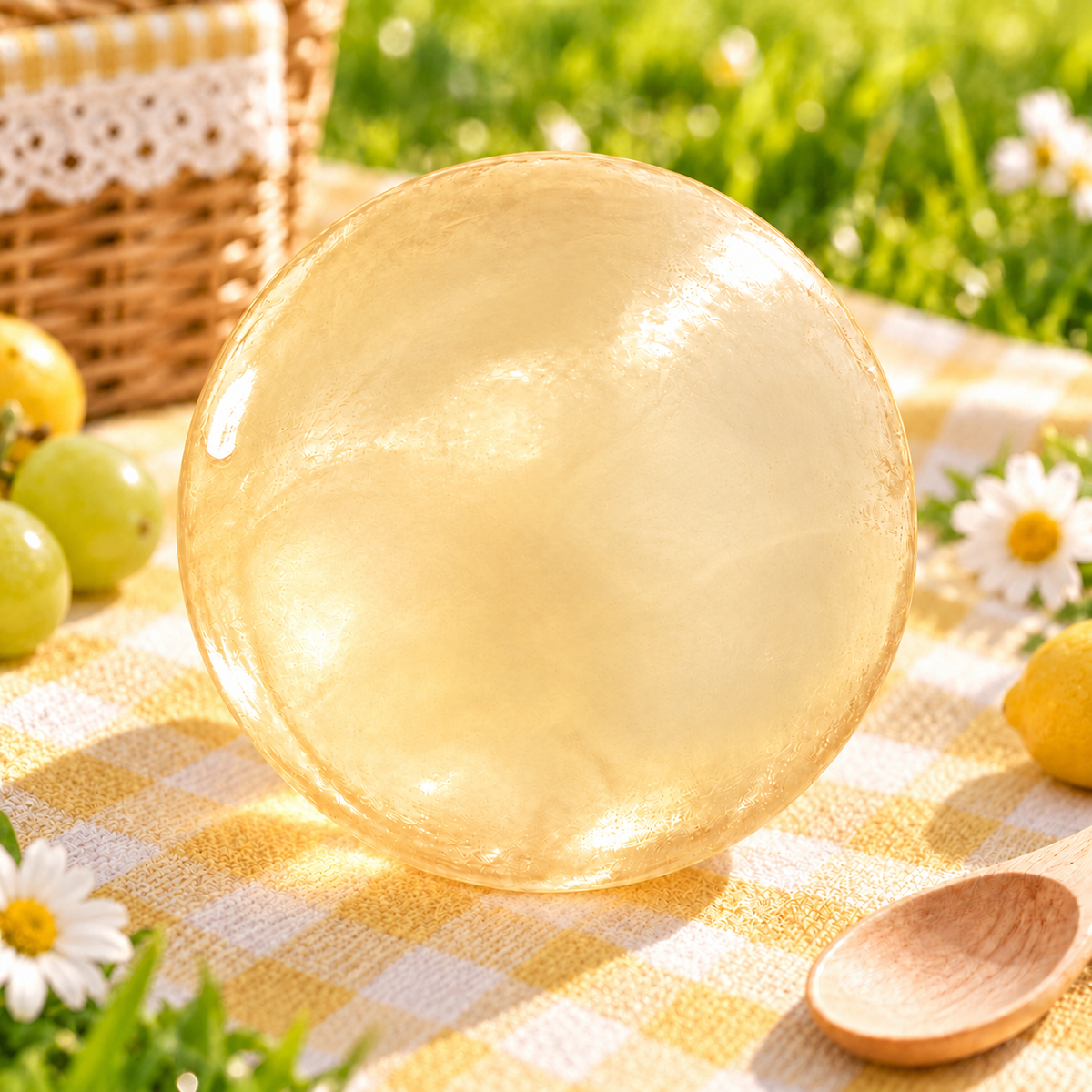Transparent Yellow Handmade Ball Squishy — product image
