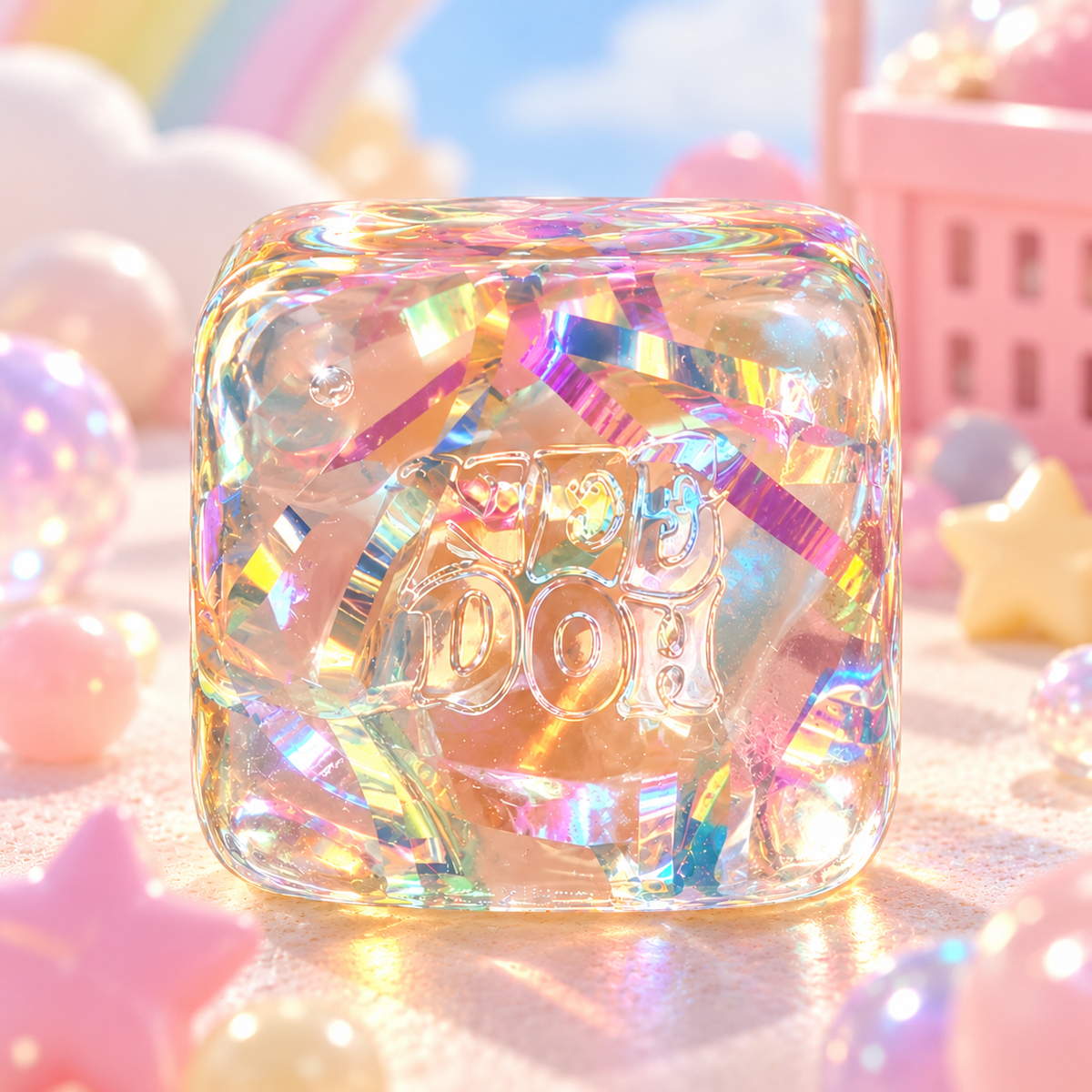 Embedded Ribbon Cube Squishy