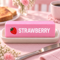 Pink Strawberry Butter Bread Stick Squishy — product image