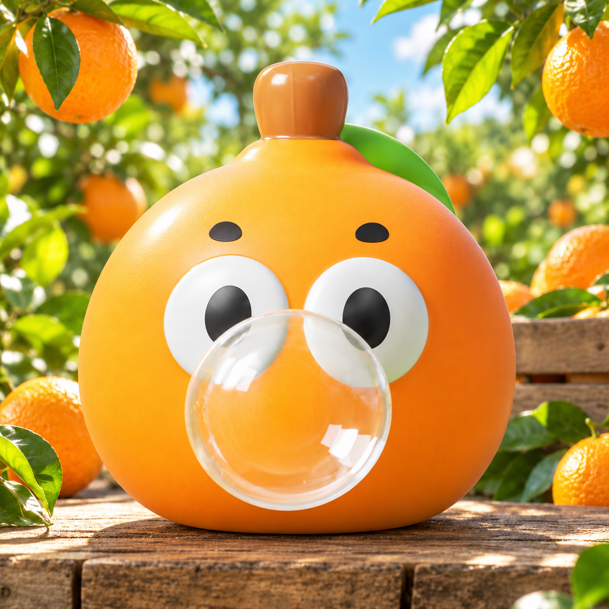 Bubble-Blowing Orange Squishy — product image