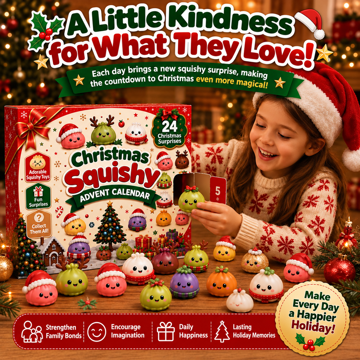 Cute & Soft Christmas Mini Dumpling 24-Piece Set