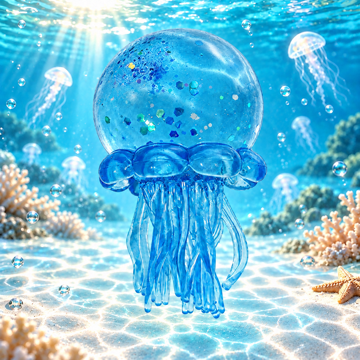 Blue Jellyfish Malt Candy Squishy — product image