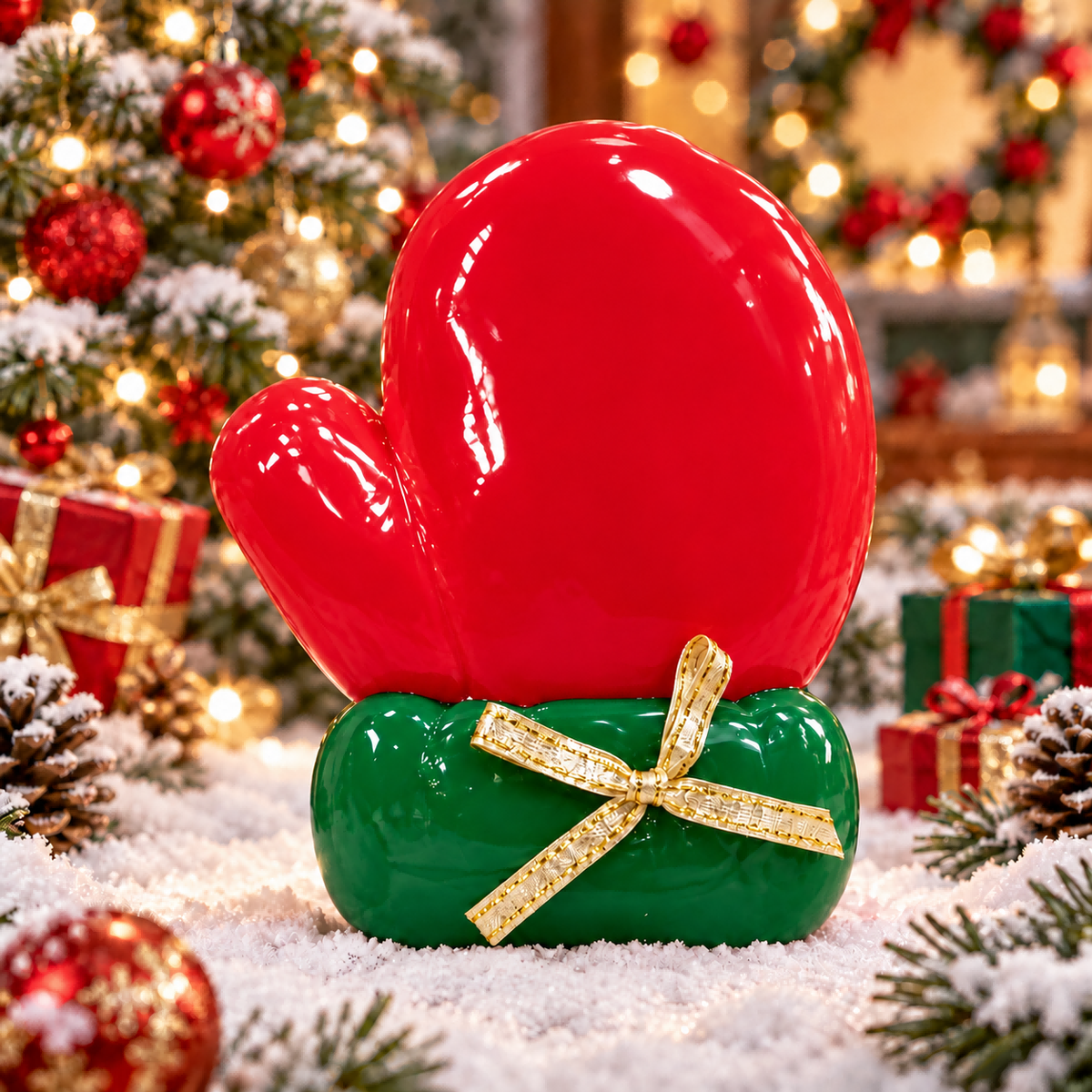 Christmas Green Glove with Red Palm Squishy