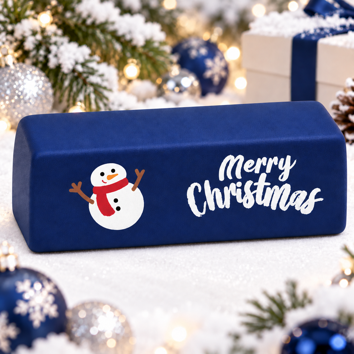 Dark Blue Snowman Christmas Butter Stick Squishy