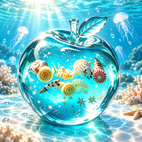 Blue Tide Ocean Apple Squishy — product image