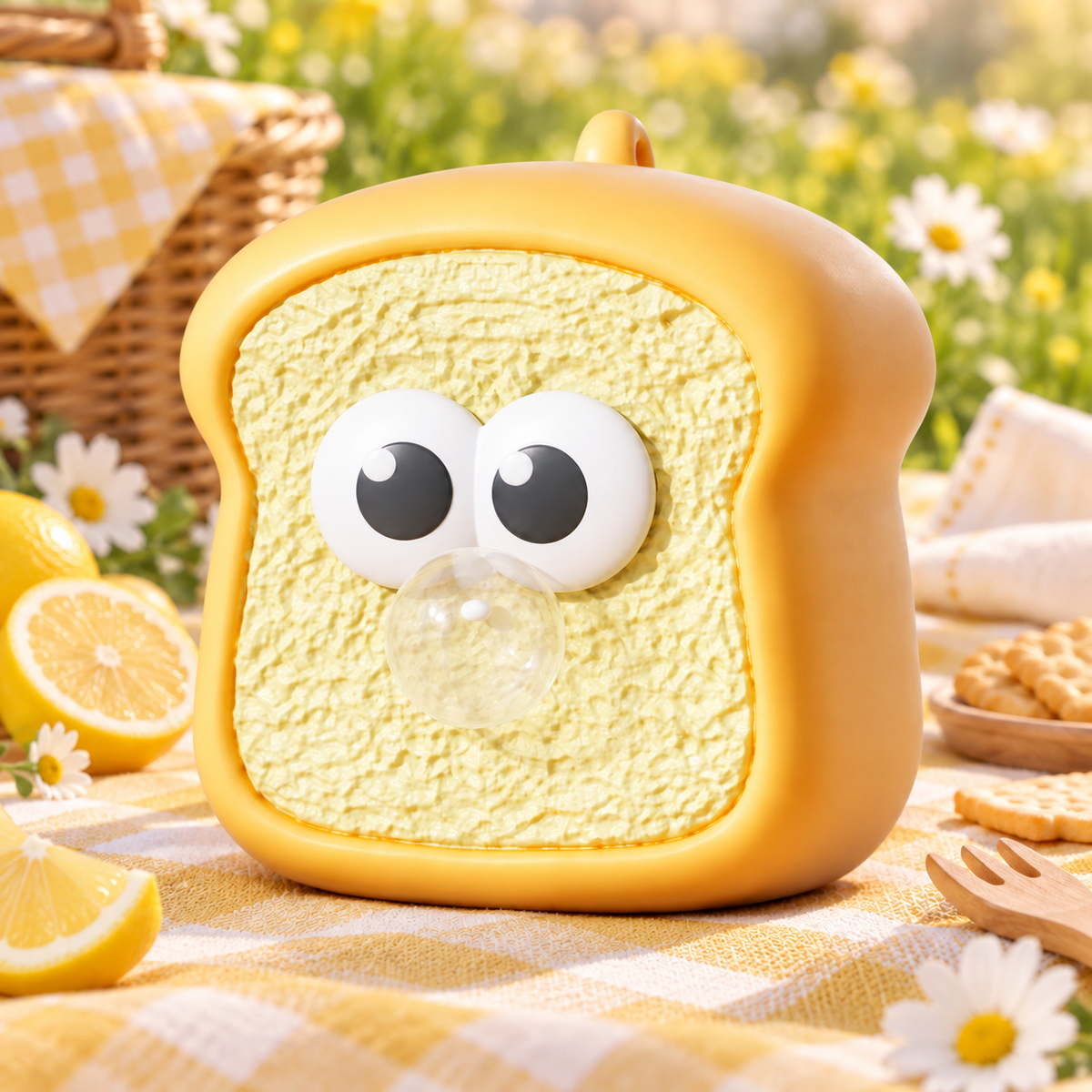 Bubble-Blowing Yellow Toast Squishy — product image