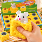 Quirky Cheese And Mouse Cup Squeeze Toy