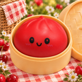 Red Emoji Steamed Bun with Bamboo Steamer Squishy — product image