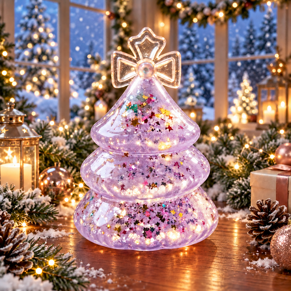 Purple Christmas Tree Stress-Relief Squishy — product image