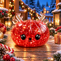Red Reindeer Steamed Bun Stress-Relief Squishy — product image