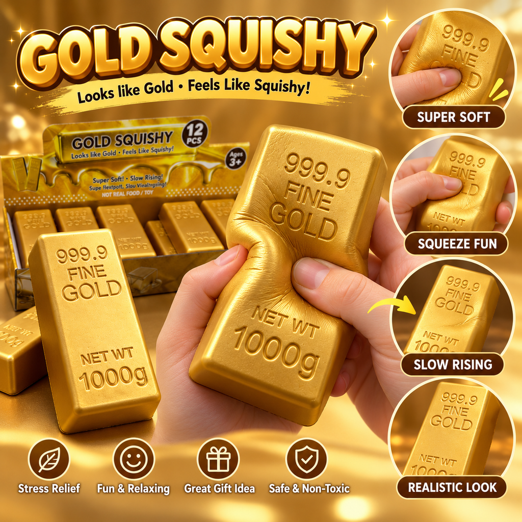 Gold Bar Squeeze Toy
