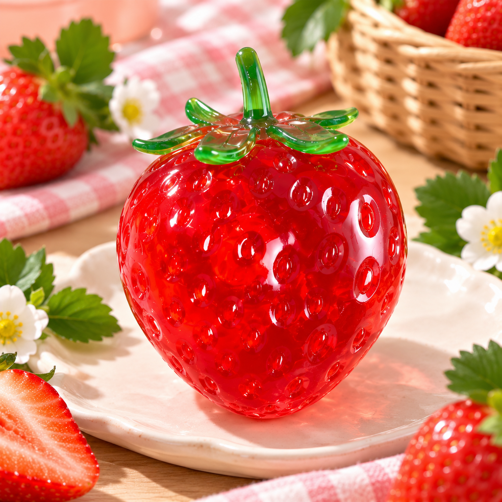 Slow-rise Artificial Strawberry Squishy