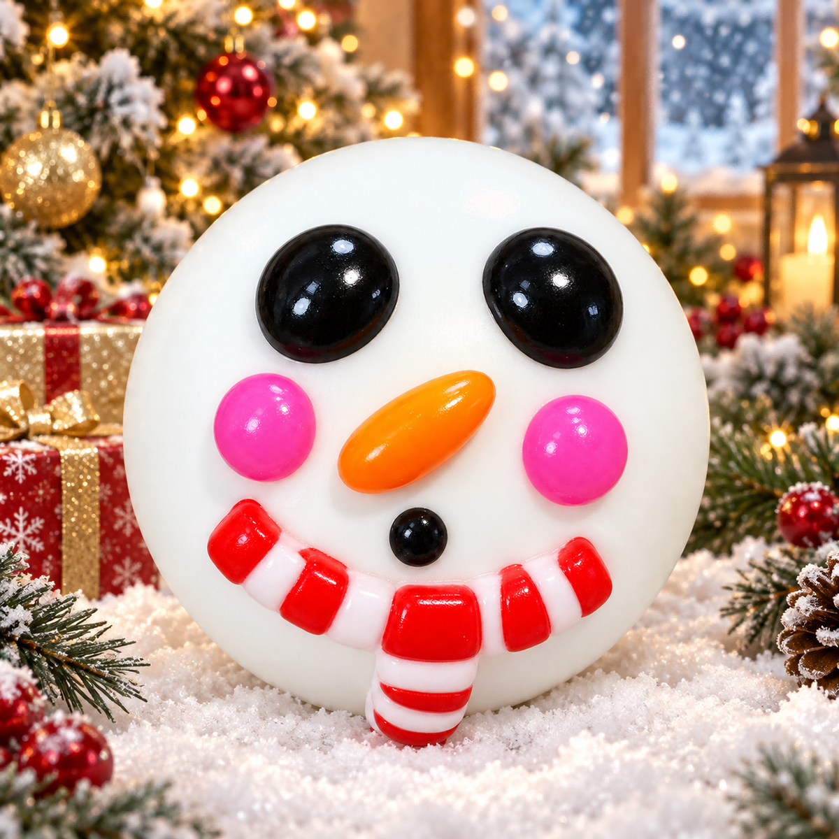 Face-Changing Snowman Stress-Relief Squishy — product image