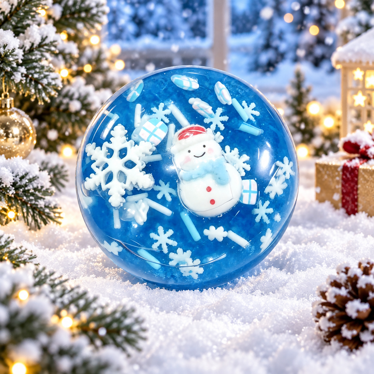 Little Christmas Snowman Stress-Relief Squishy Ball — product image