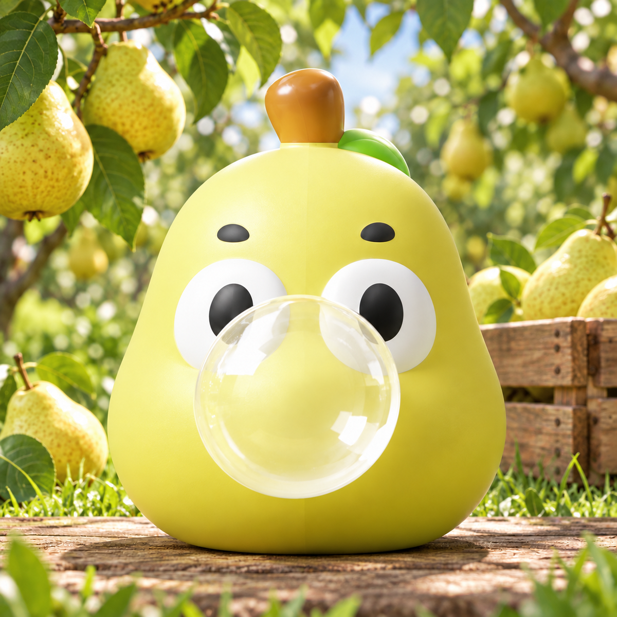 Bubble-Blowing Yellow Pear Squishy — product image
