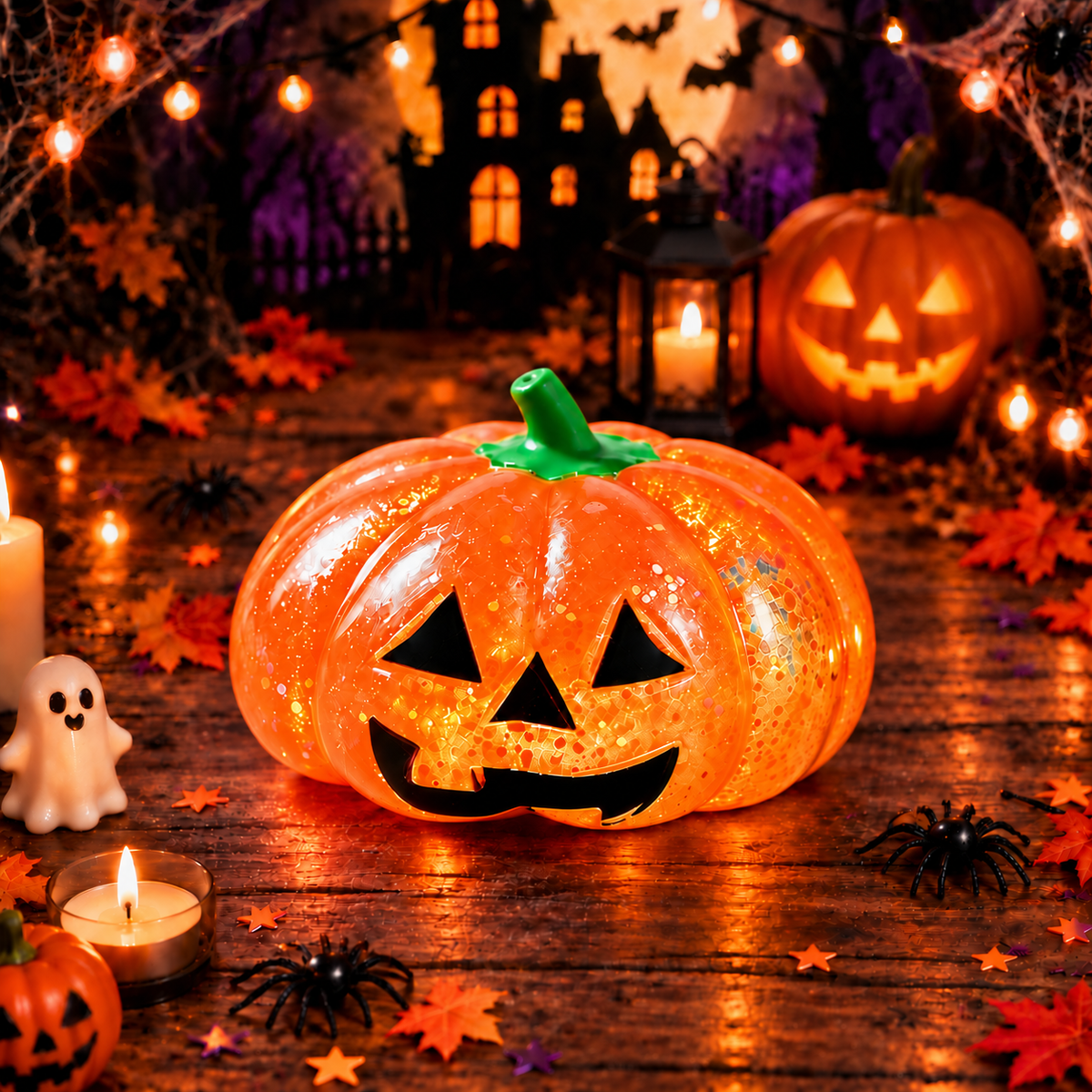 Orange Pumpkin Head Squishy — product image