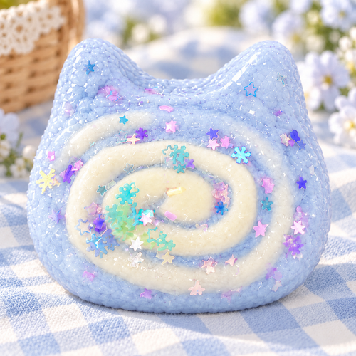Blue Kitten Toast Squishy — product image