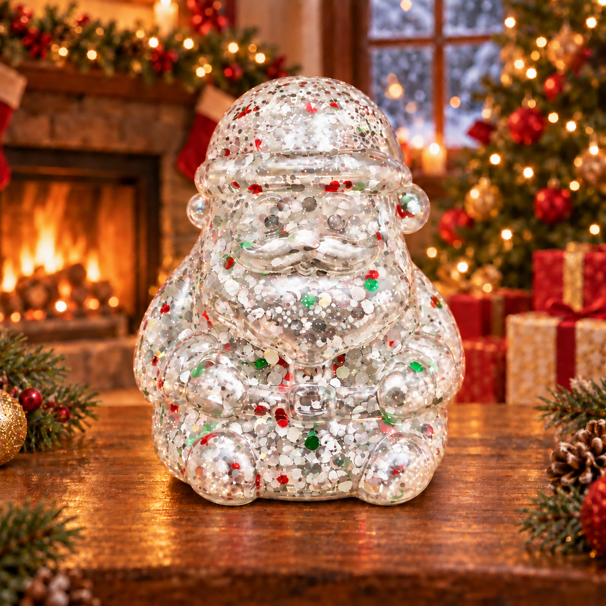 Snowflake White Santa Claus Stress-Relief Squishy — product image